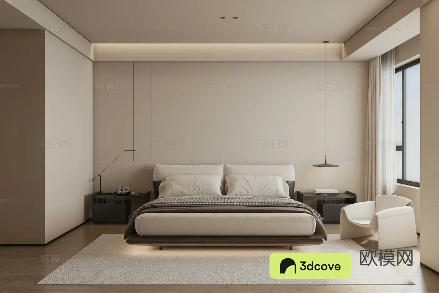 Italian minimalist bedroom