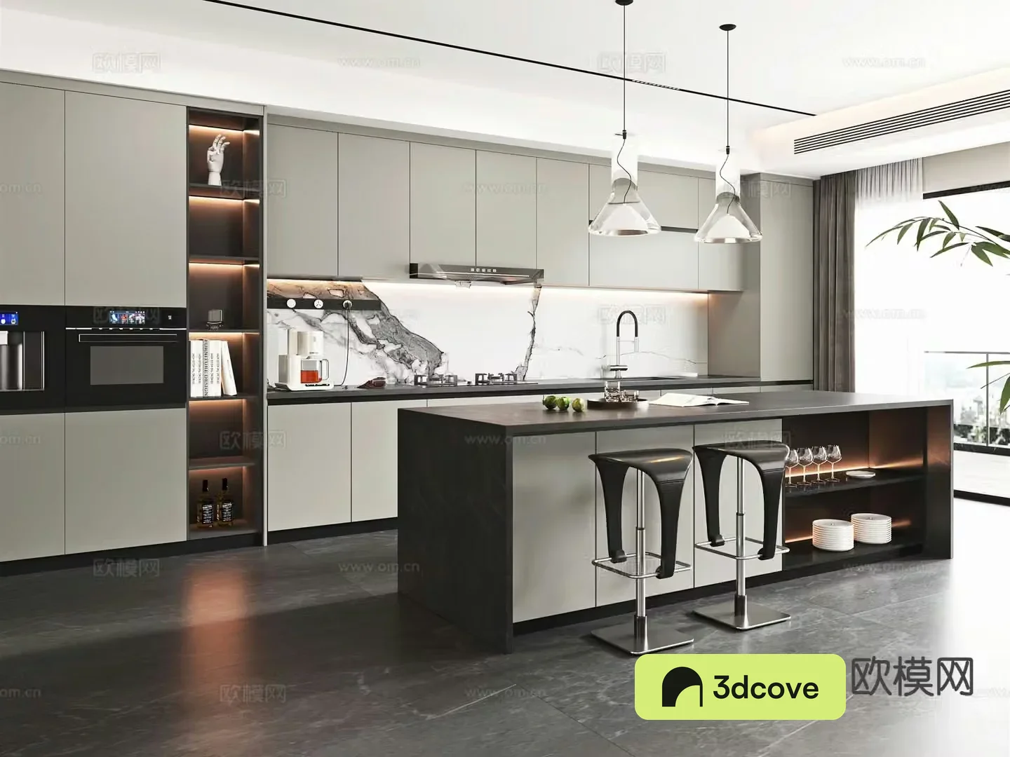 Italian island kitchen