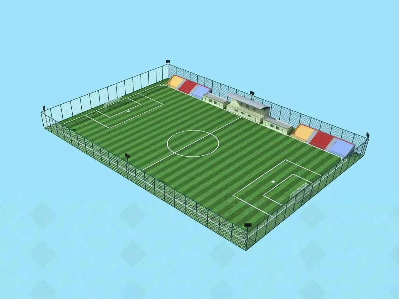 A Soccer Field 3D Model – 15483 – VRAY Render