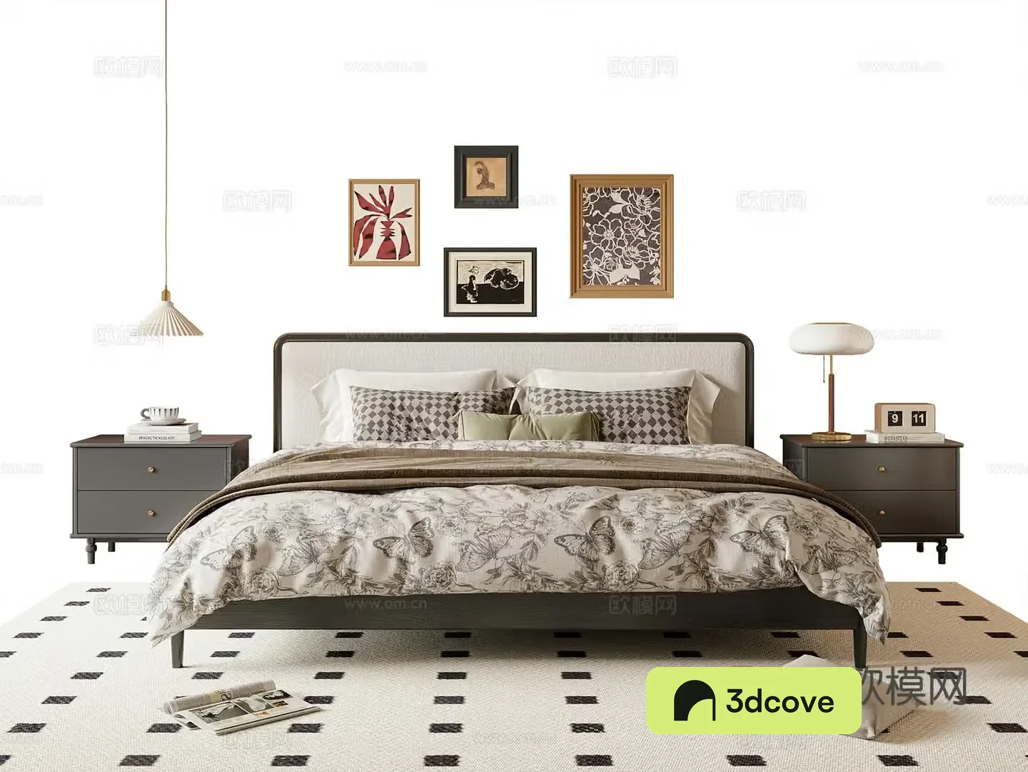 French retro double bed