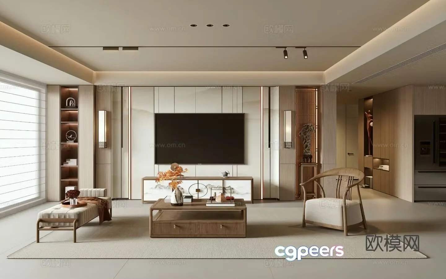 New Chinese living room 3D model