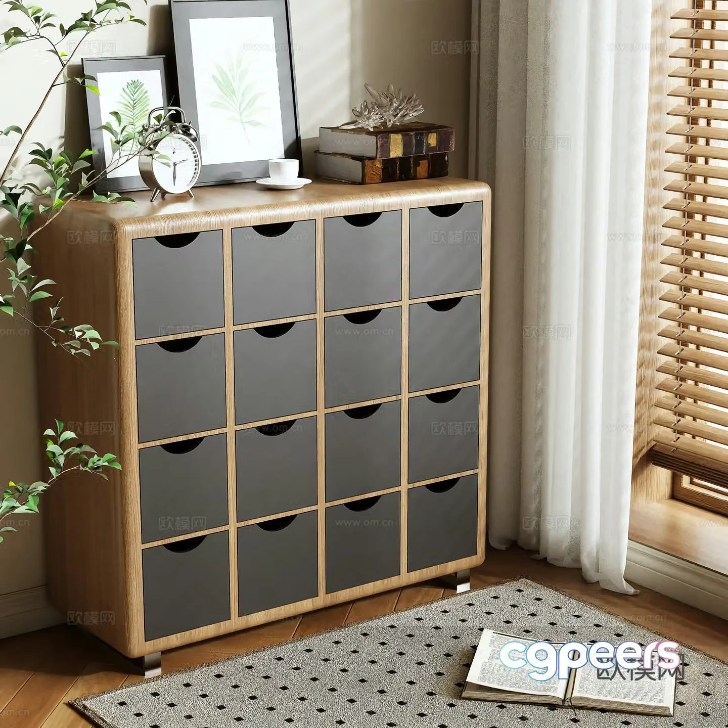 3d model of chest of drawers