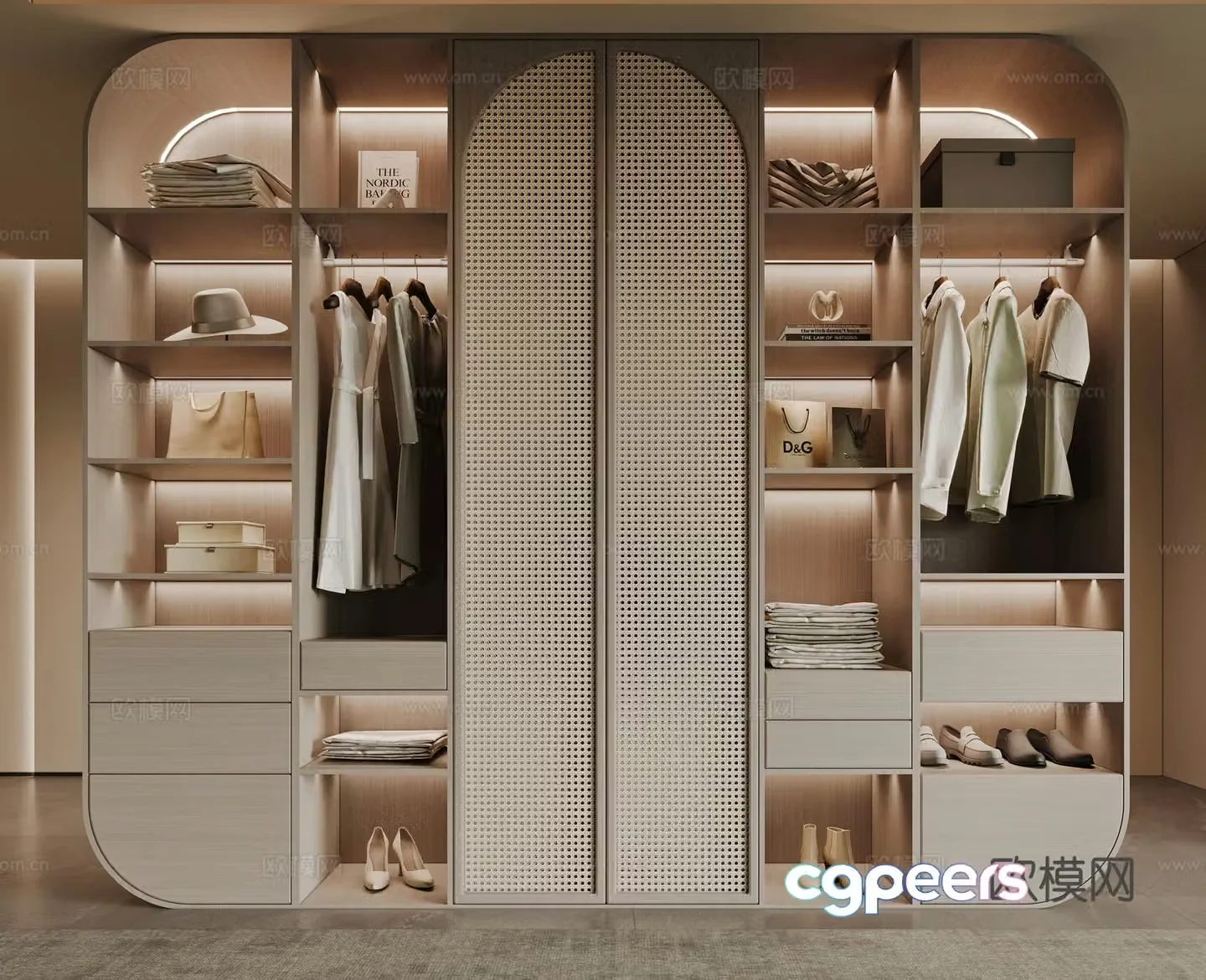 Modern wardrobe 3d model