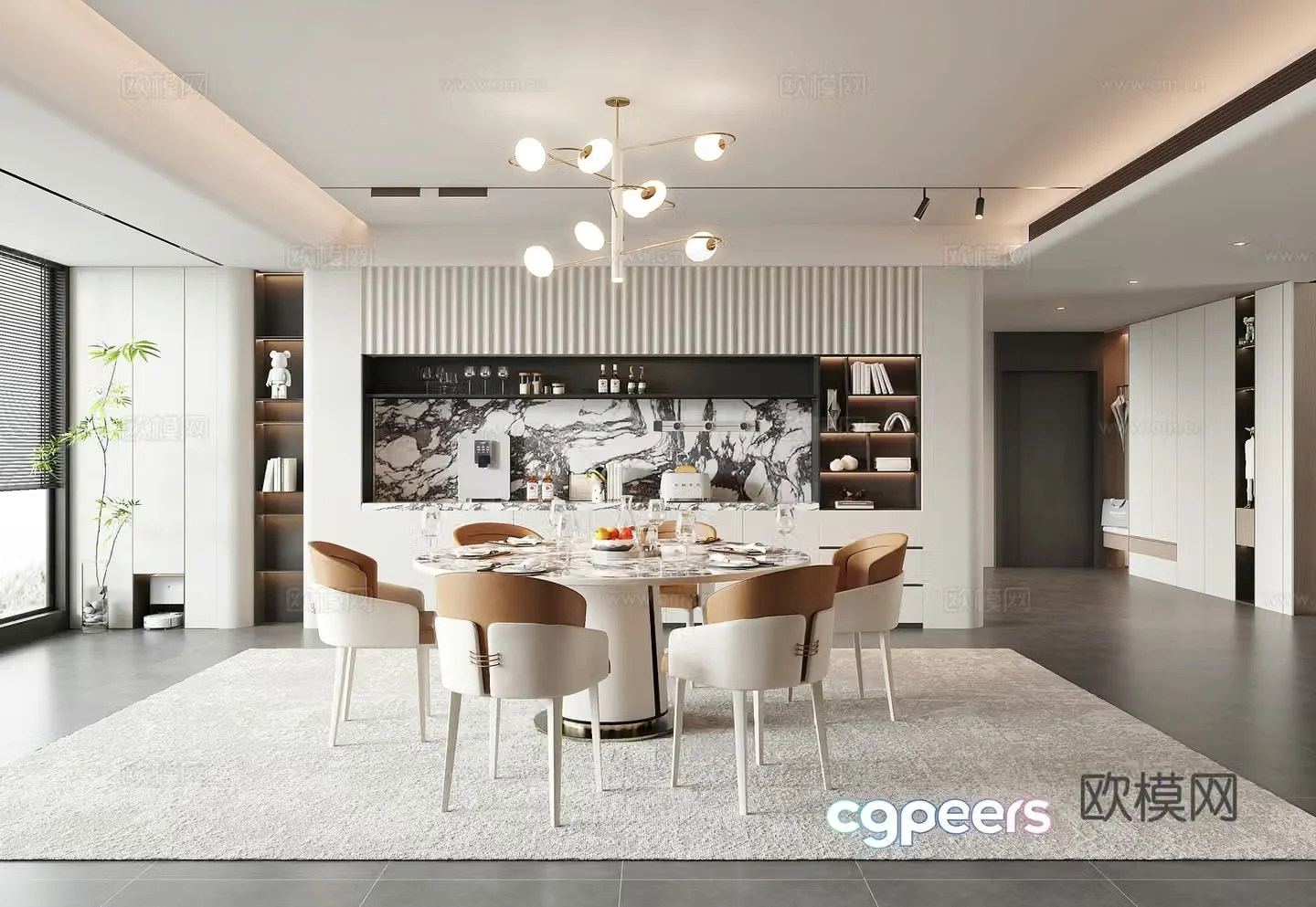 Modern restaurant 3d model