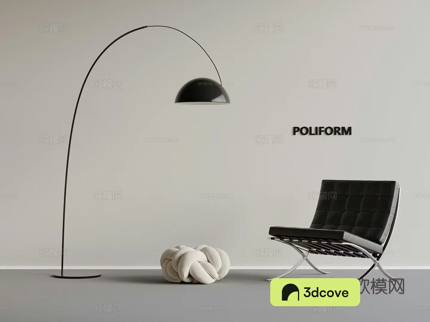 Leisure chair modern minimalist leisure chair single sofa floor lamp