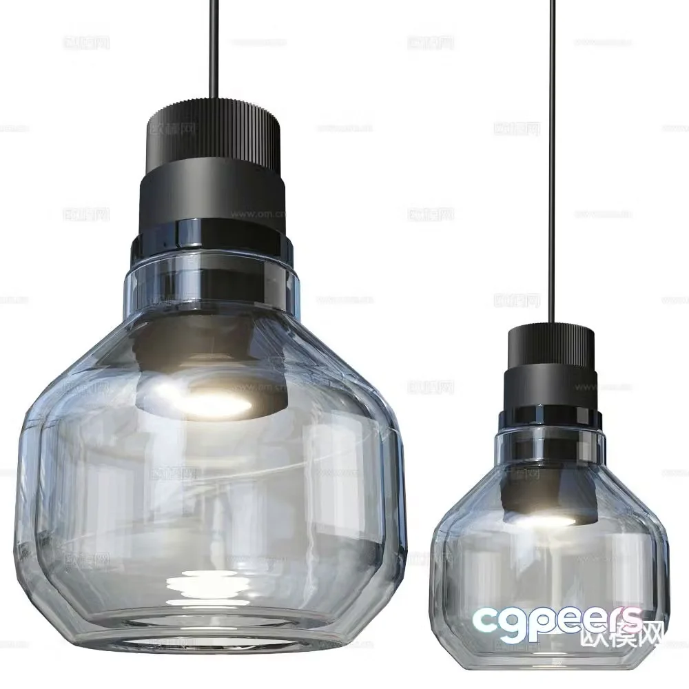 Cangini Tucci glass chandelier 3d model