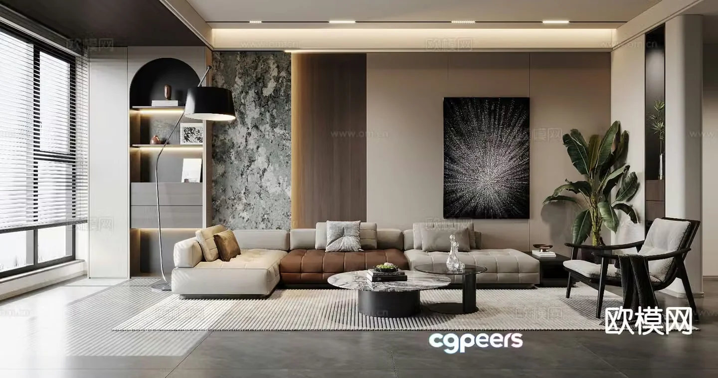 Italian living room 3d model