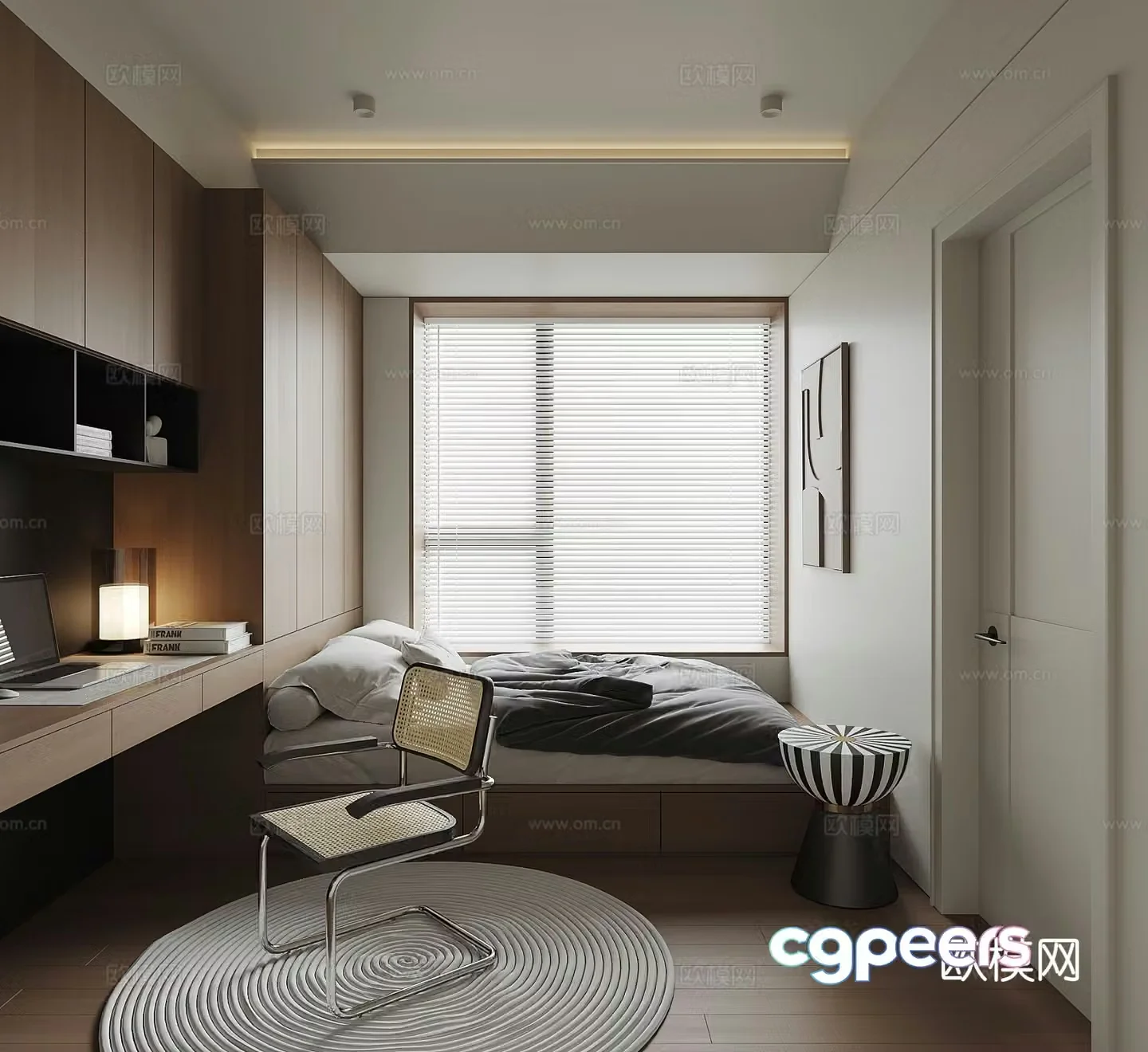 Modern tatami bedroom 3d model