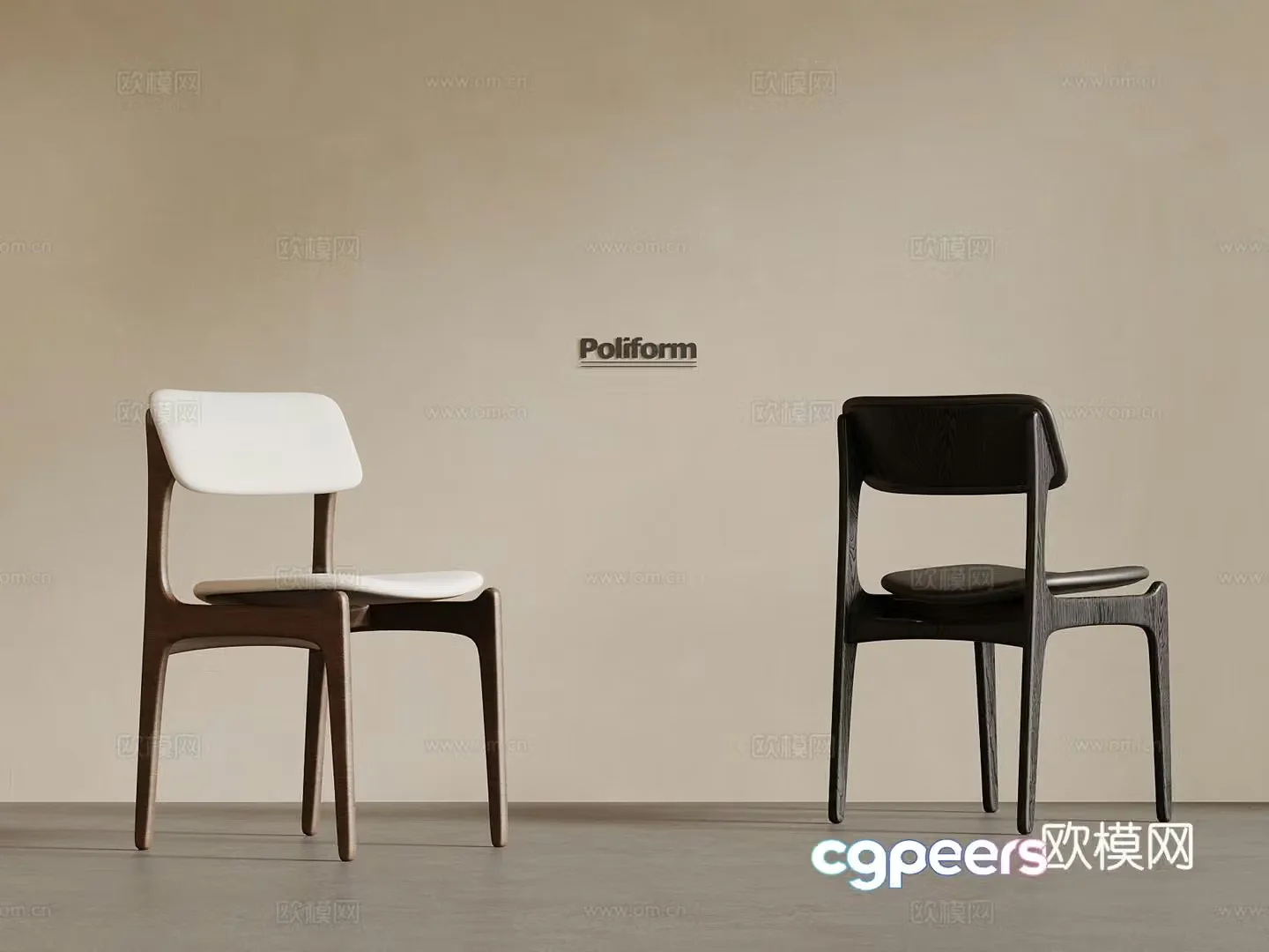 New Chinese dining chair medieval dining chair chair 3d model