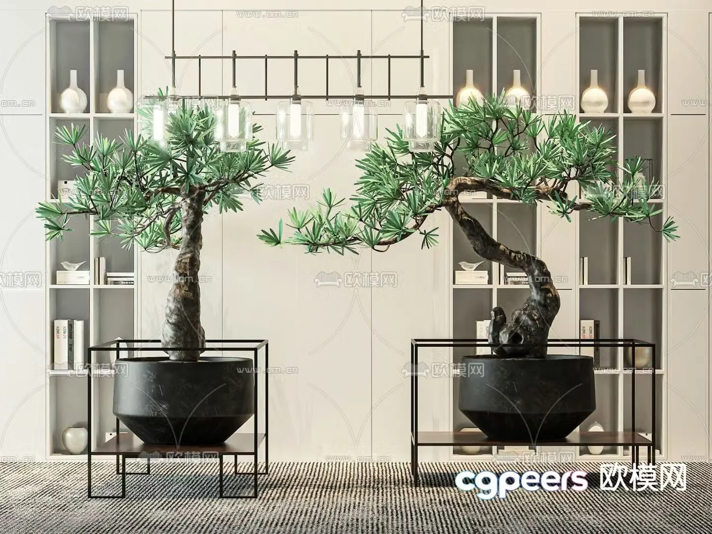 New Chinese style bonsai pine bonsai 3D model