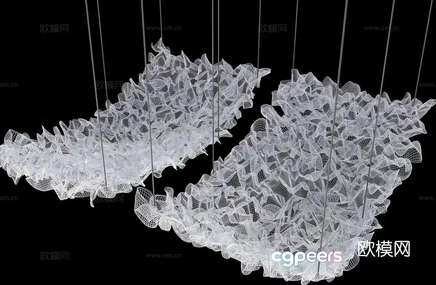 Gauze ceiling modeling ceiling 3D model