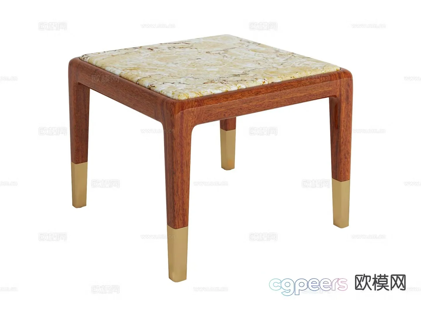 visionnaire simple euclidean table side table 3d model