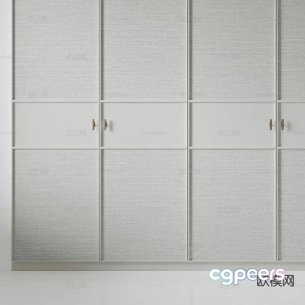 Fabric wardrobe door 3d model