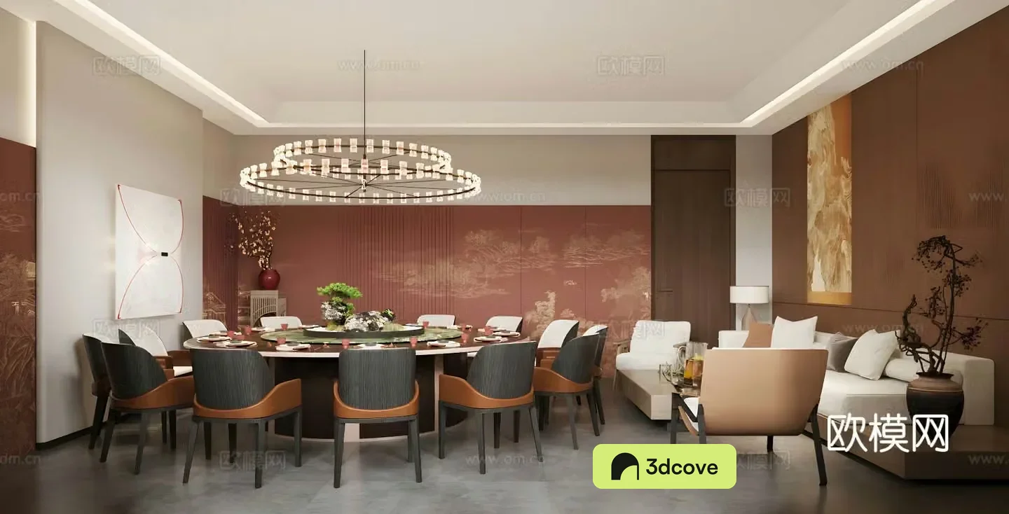 New Chinese-style private room Restaurant private room Club private room