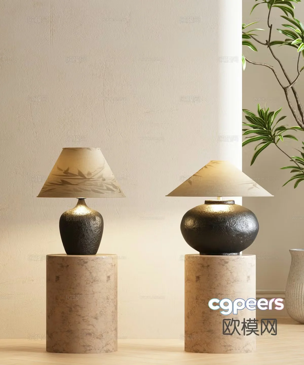 Modern Wasabi Fengtai lamp Modern medieval Fengtai lamp 3D model