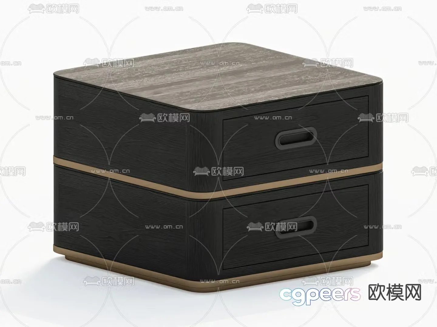 Modern bedside table 3d model