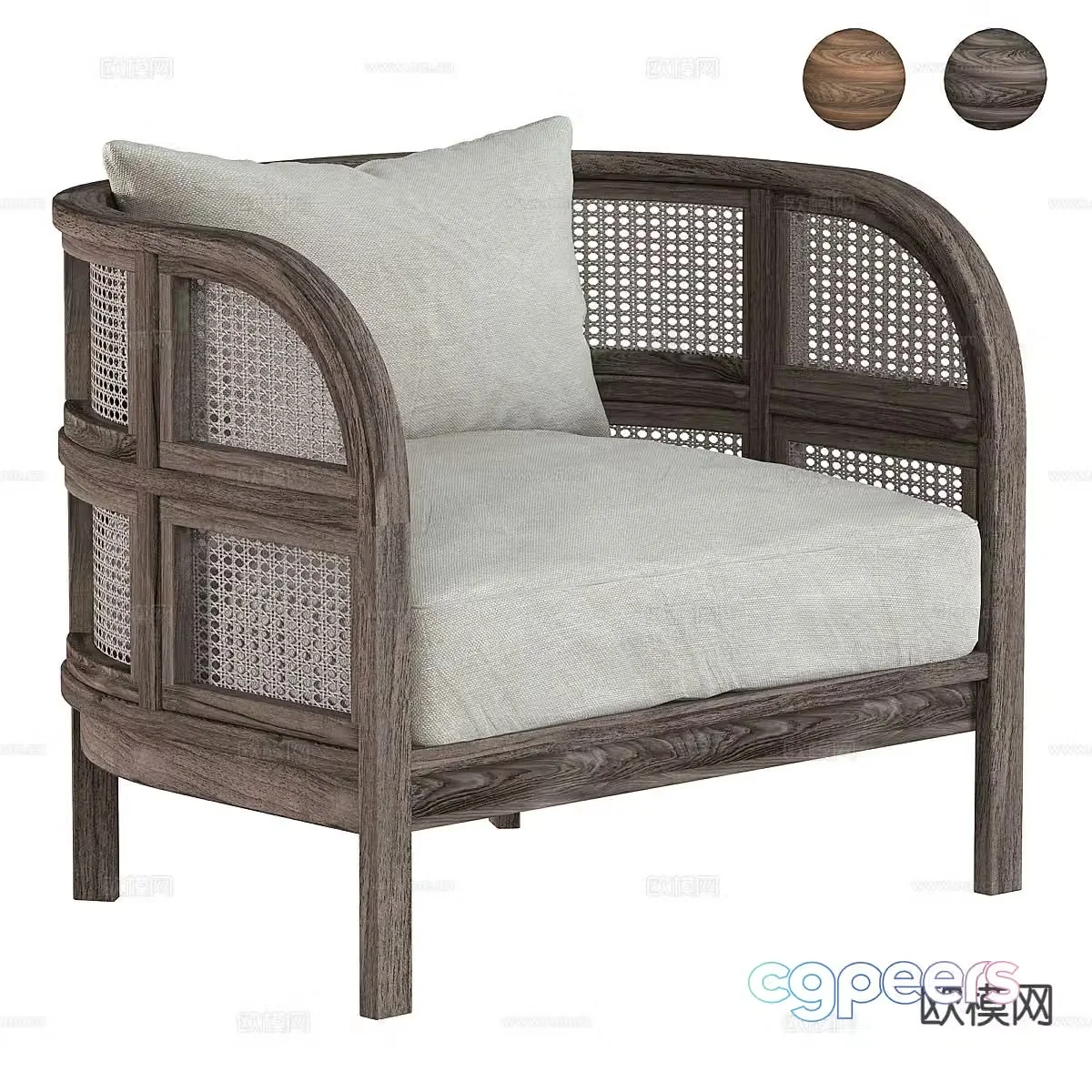 Wabi-sabi outdoor chair sofa chair leisure chair 3d model