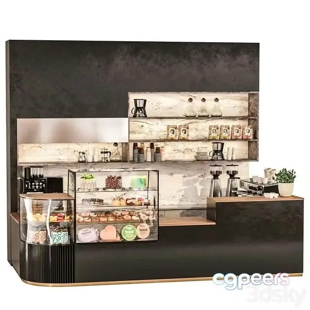 3ds Max Free – Coffee house with desserts