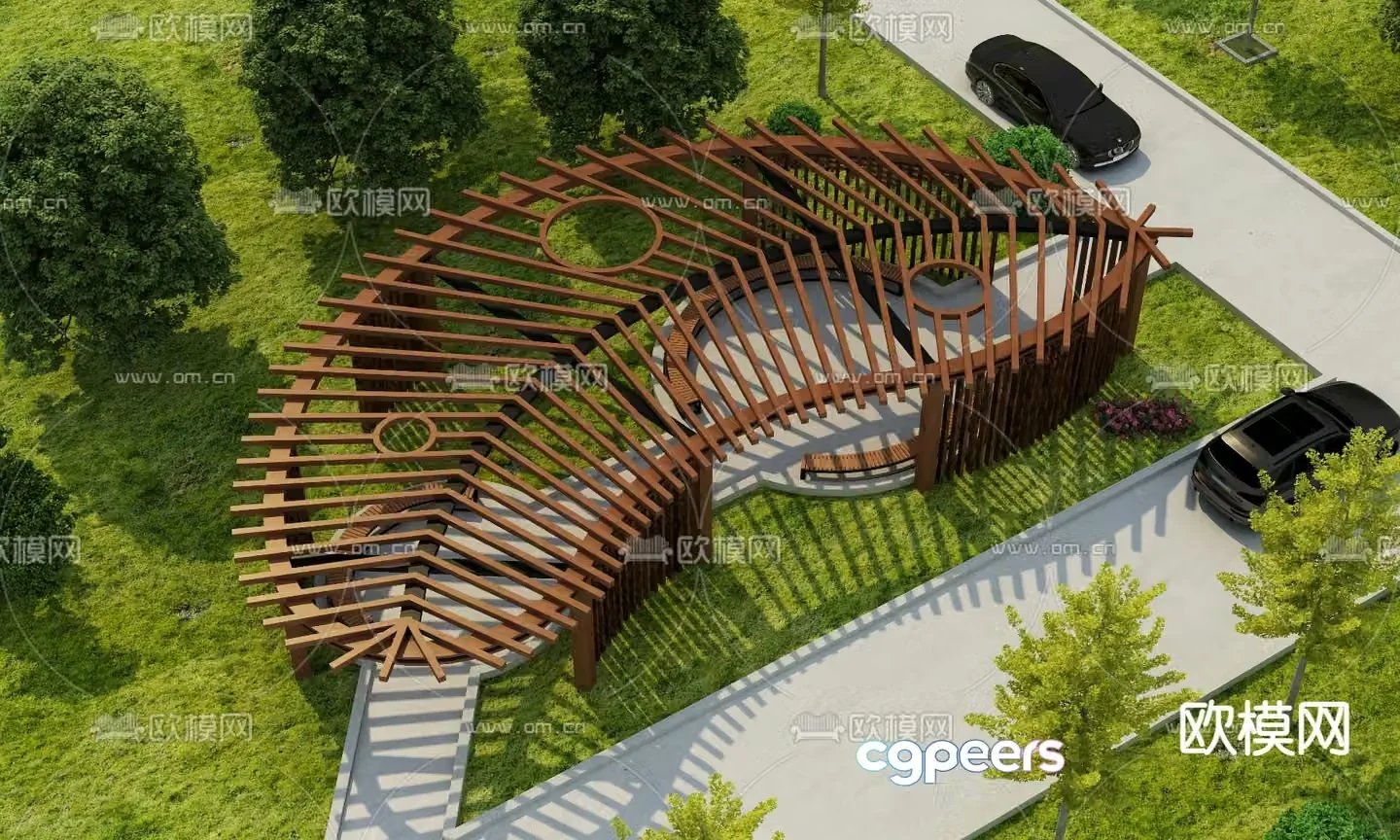 Modern gallery frame 3d model