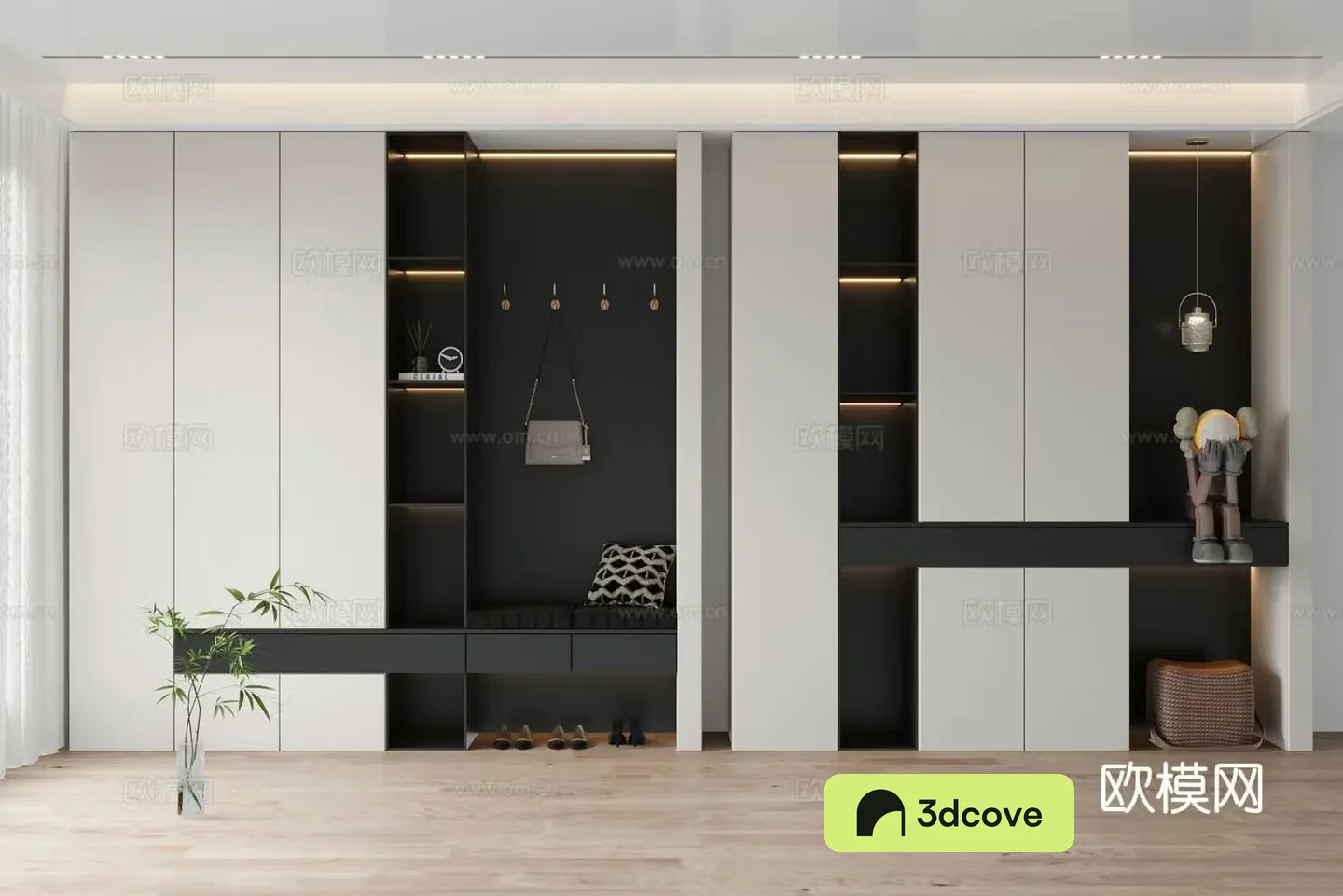 Modern entrance custom cabinet shoe cabinet