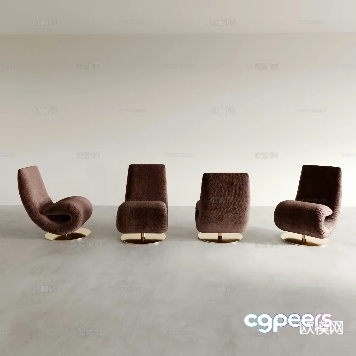 Modern leisure chair sofa chair back chair 3d model