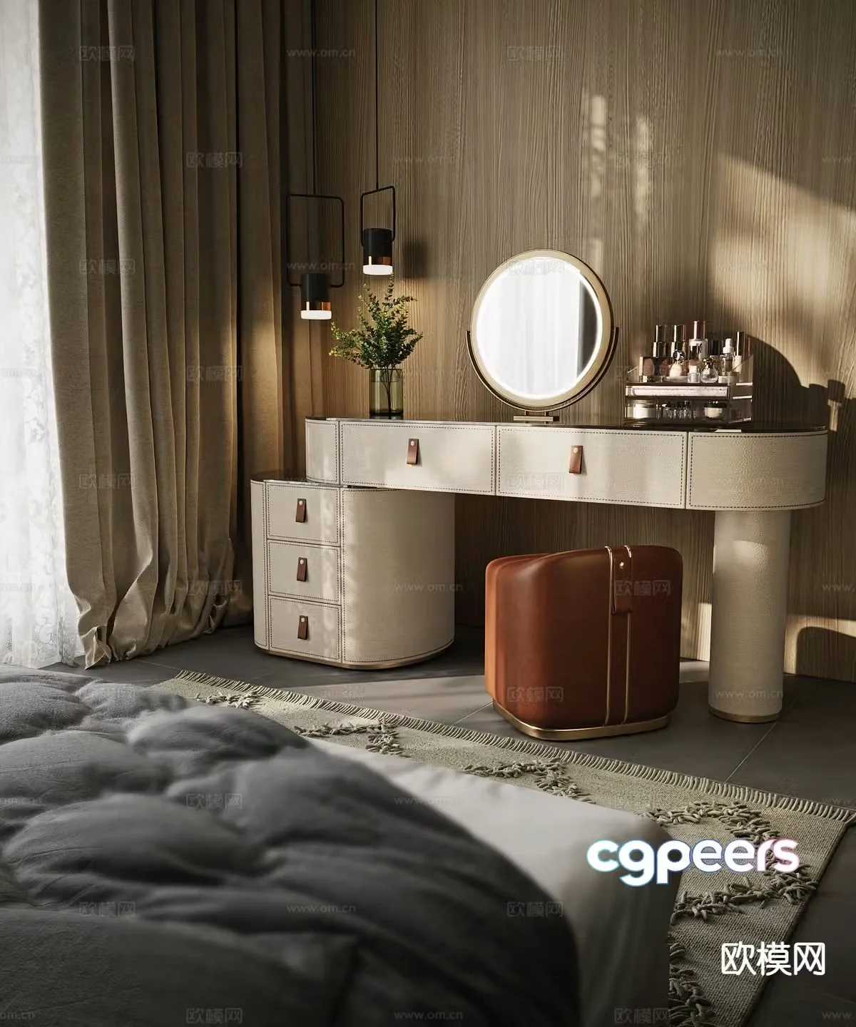 Italian dressing table dressing table 3d model