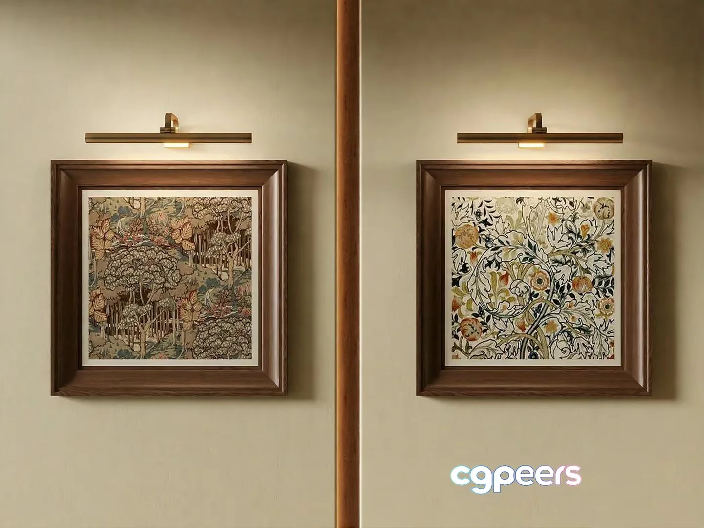 Two Framed Paintings 3D Model – 23061 – VRAY Render