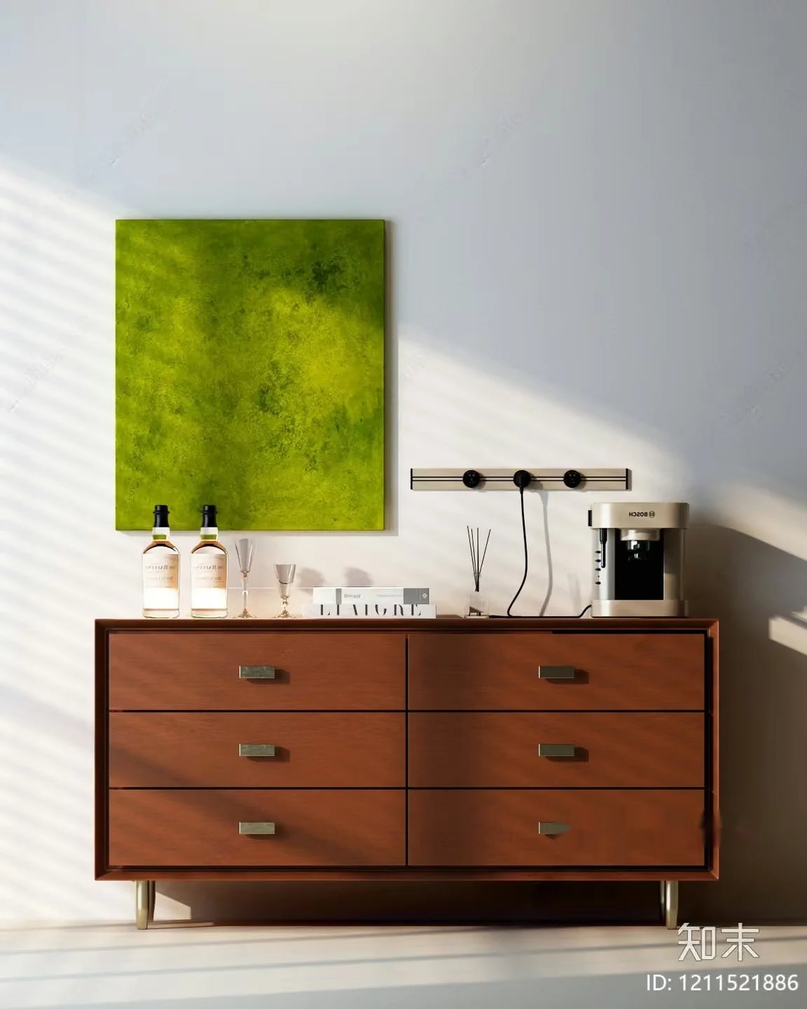 Mid-Century Dresser 3D Model – 11919 – VRAY Render