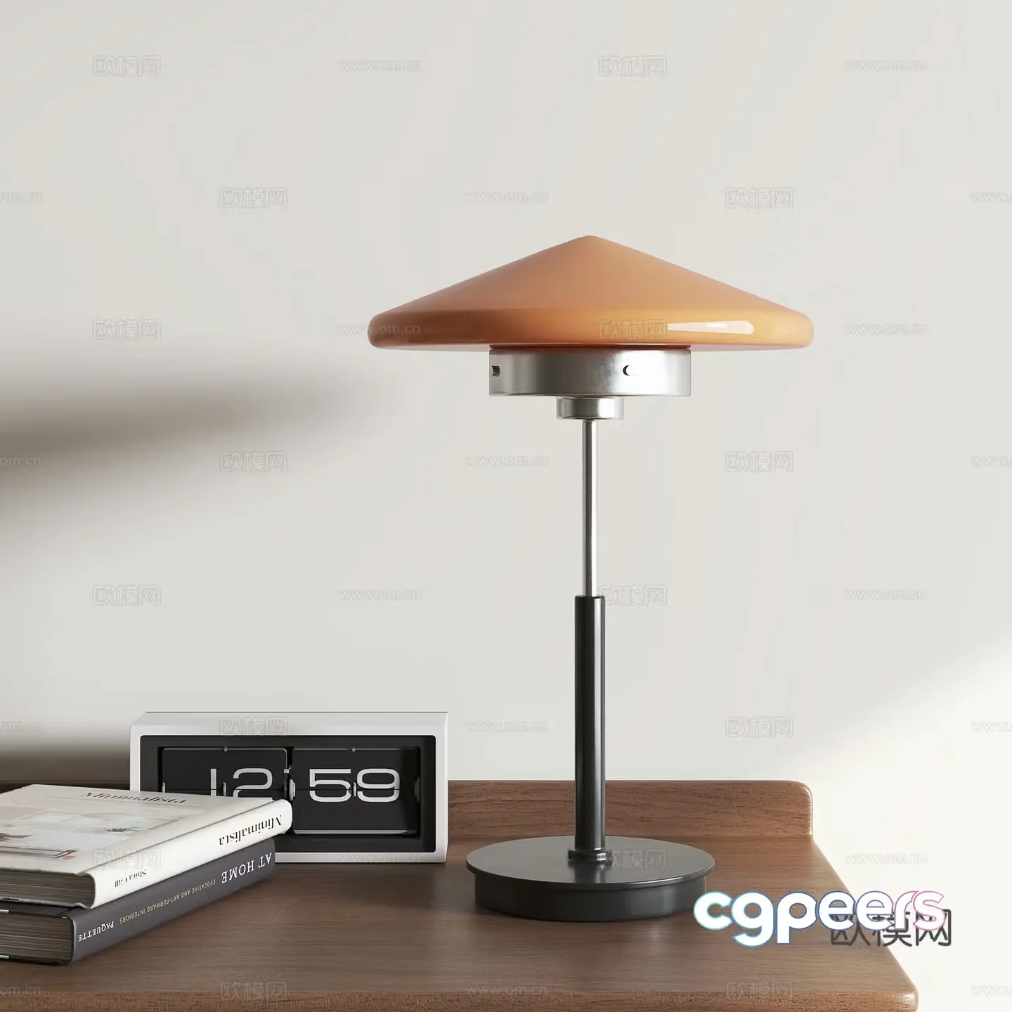 Nordic metal table lamp 3d model