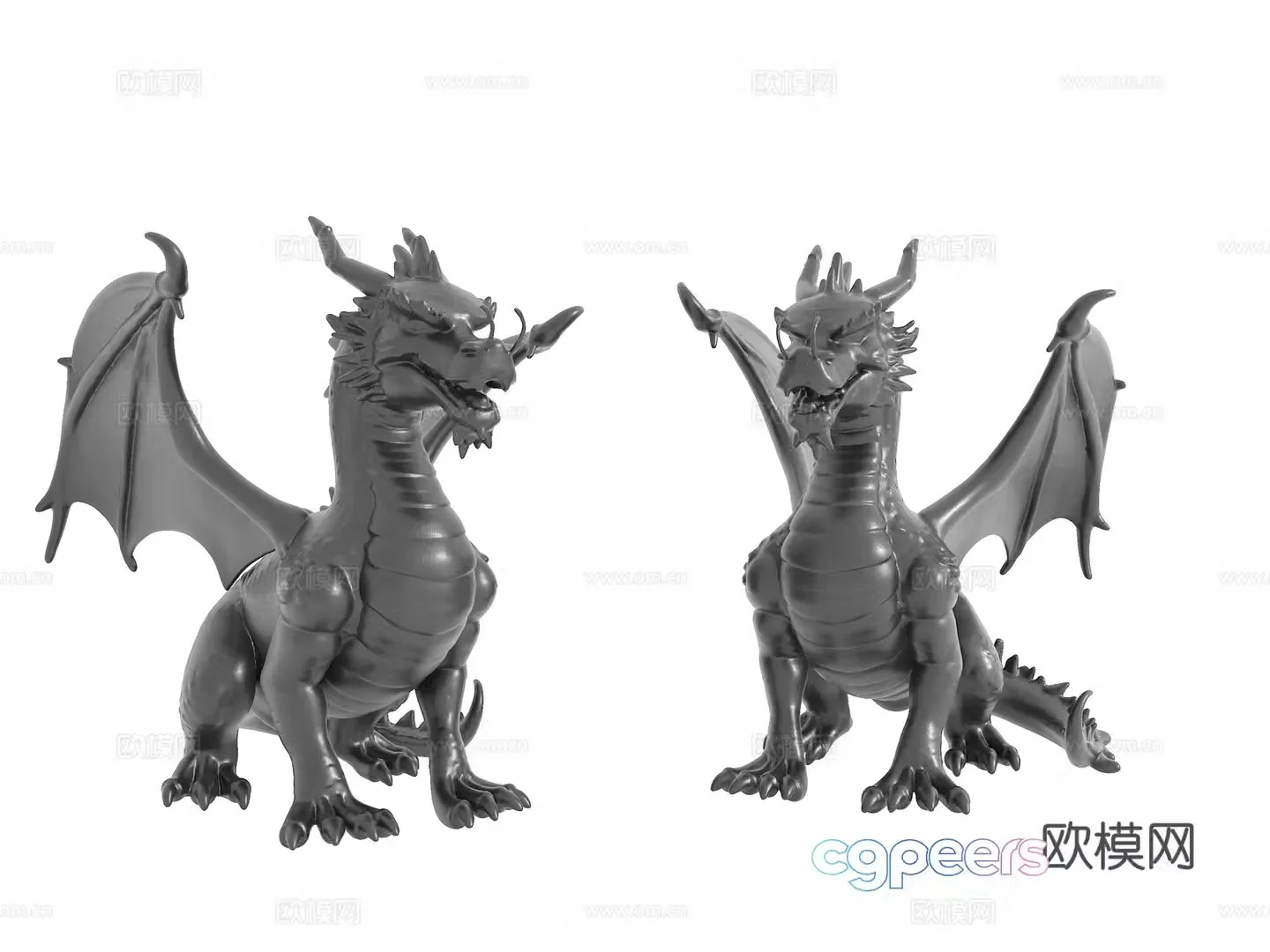 Modern sculpture ornaments Dragon dragon sculpture stone sculpture 3d model