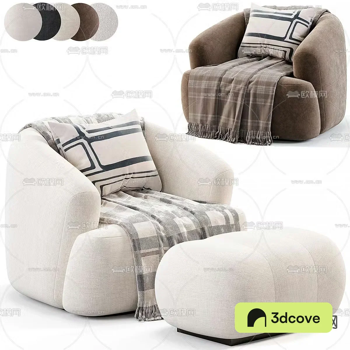 Boucle Sessel Sofia single sofa leisure sofa