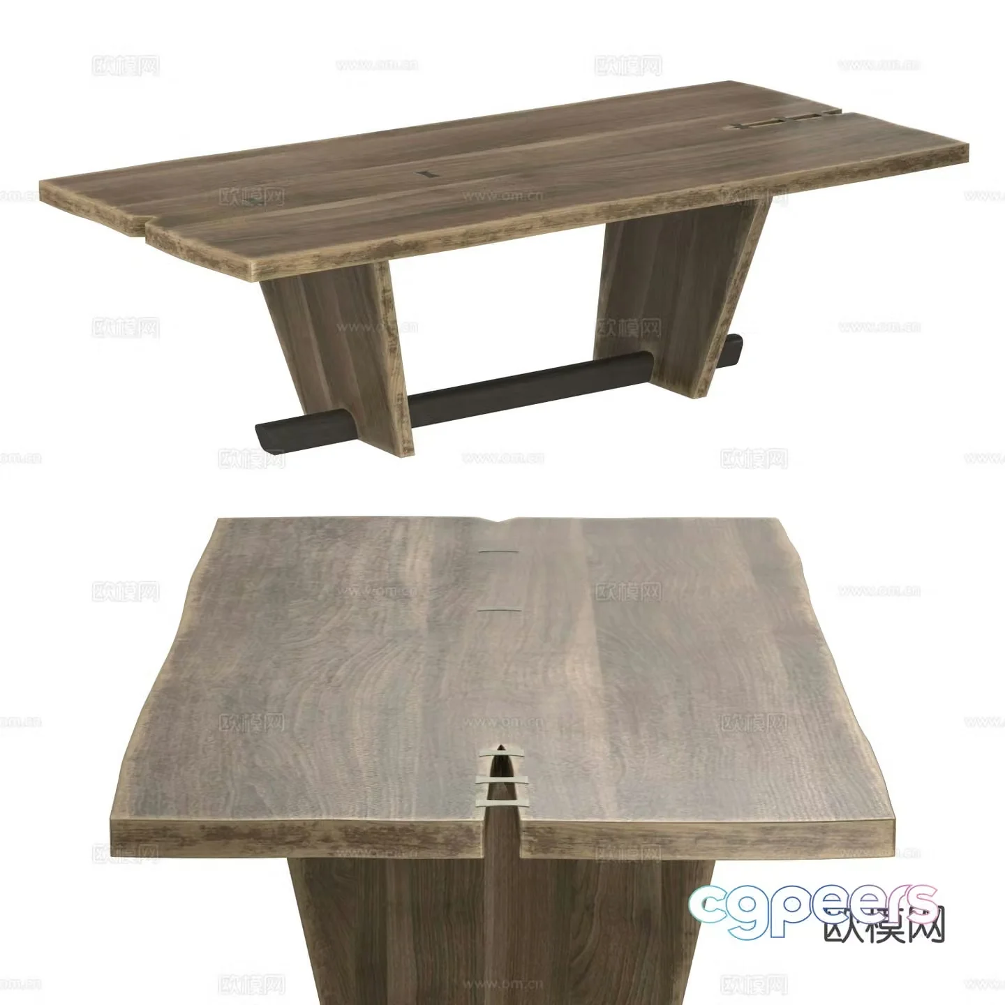 Dining table large table 3d model