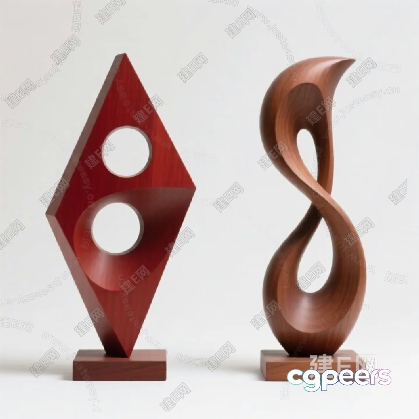 Wooden Sculptures 3D Model – 721 – VRAY Render