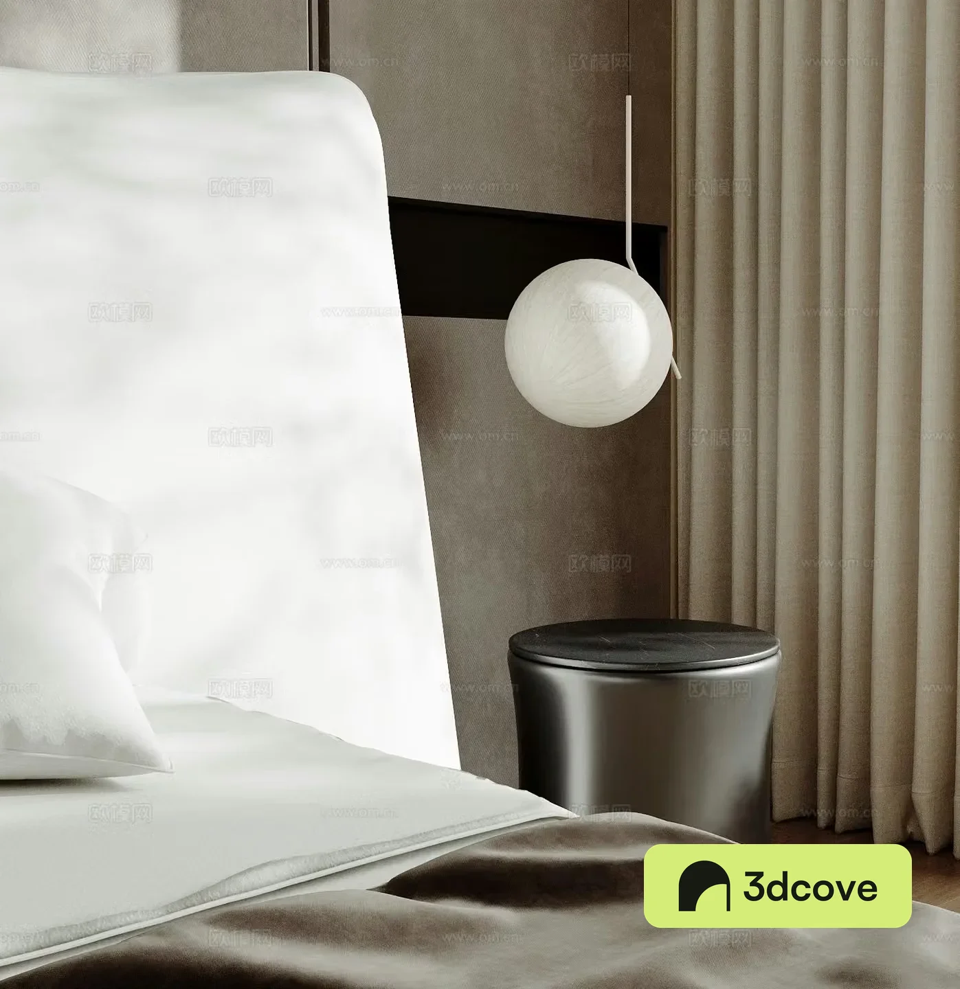 Modern bedside chandelier