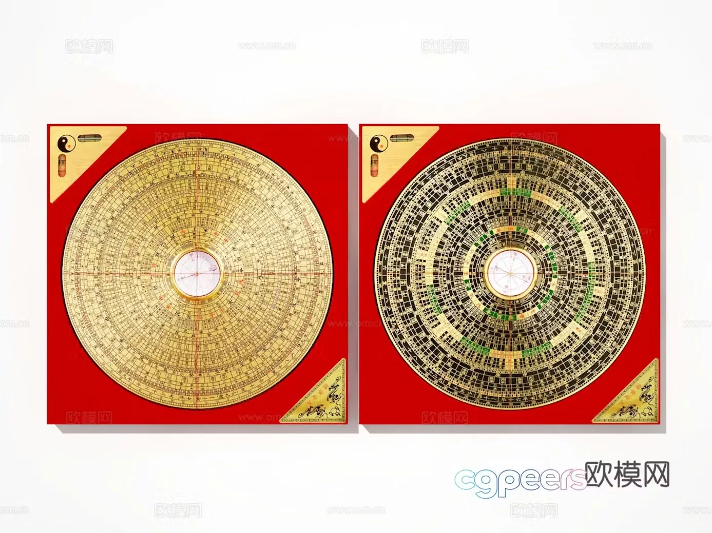 Copper compass 3D model