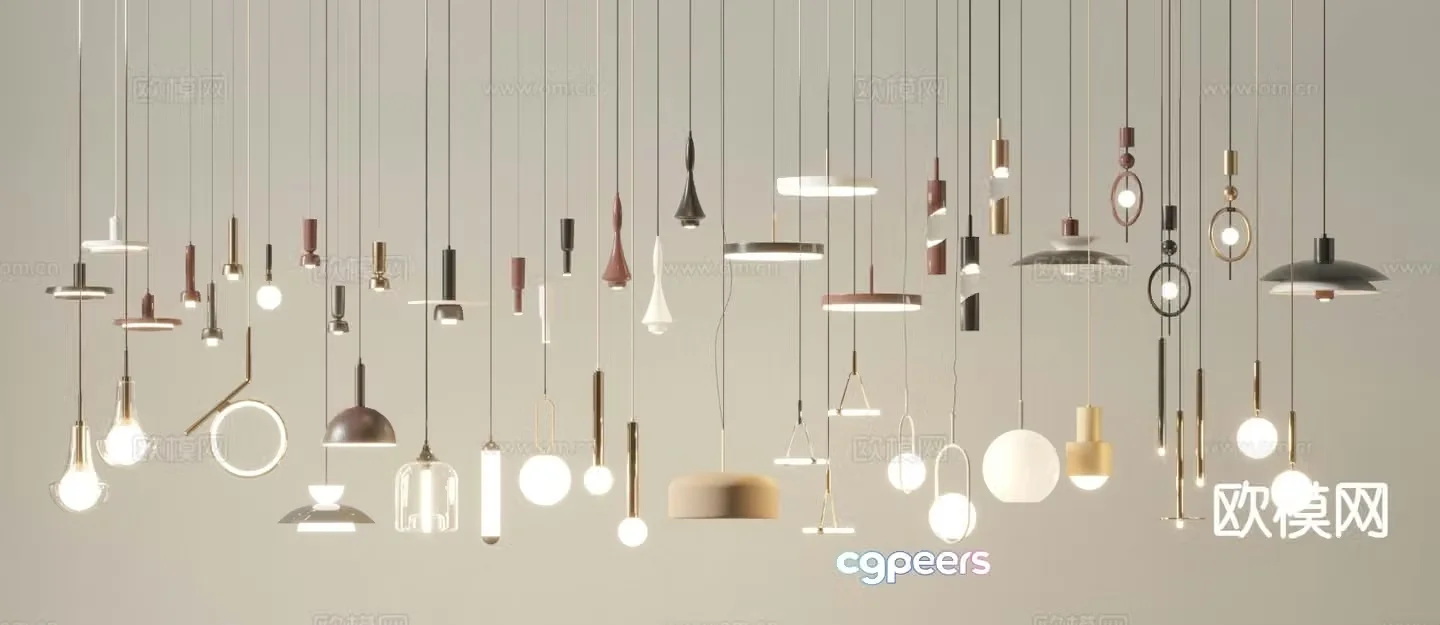 Modern chandelier decorative lamp artistic lamp 3d model