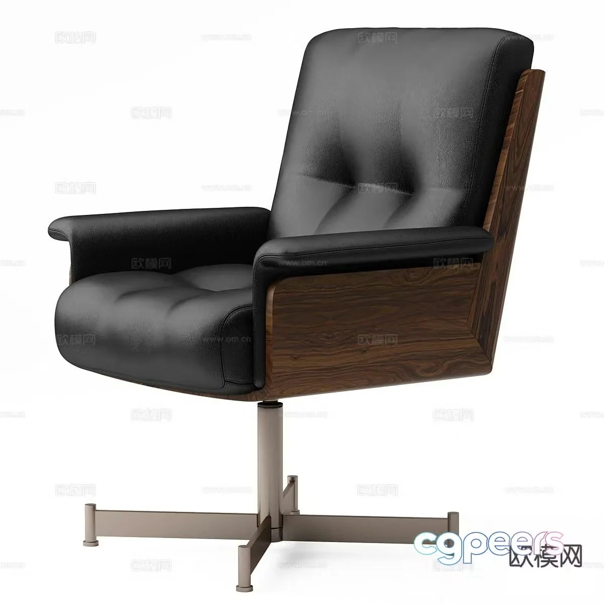 minotti italian office chair 3d model