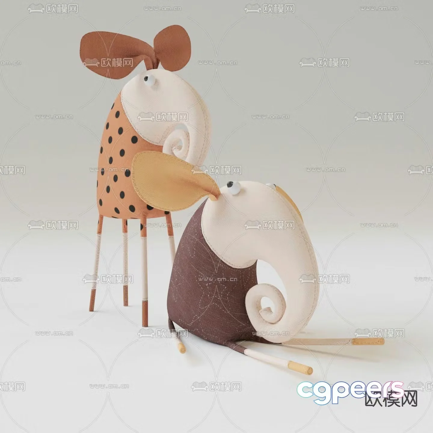 Modern doll toy 3d model