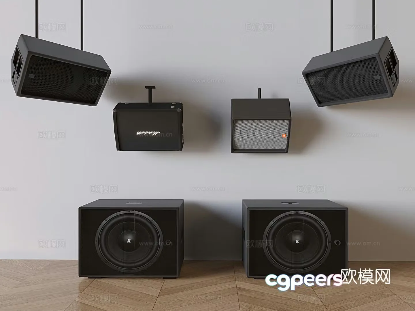 Floor-standing speakers wall-mounted speakers wall-mounted speakers 3D model