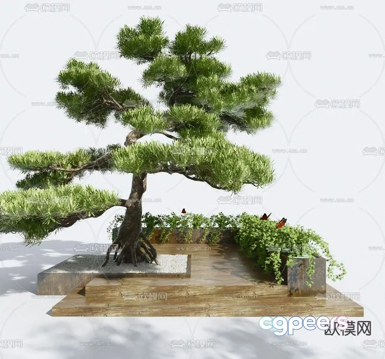 Pine Gardening Sketch 3D Model