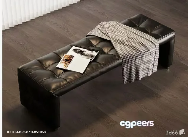 Modern Leather Bench 3D Model – 12637 – VRAY Render