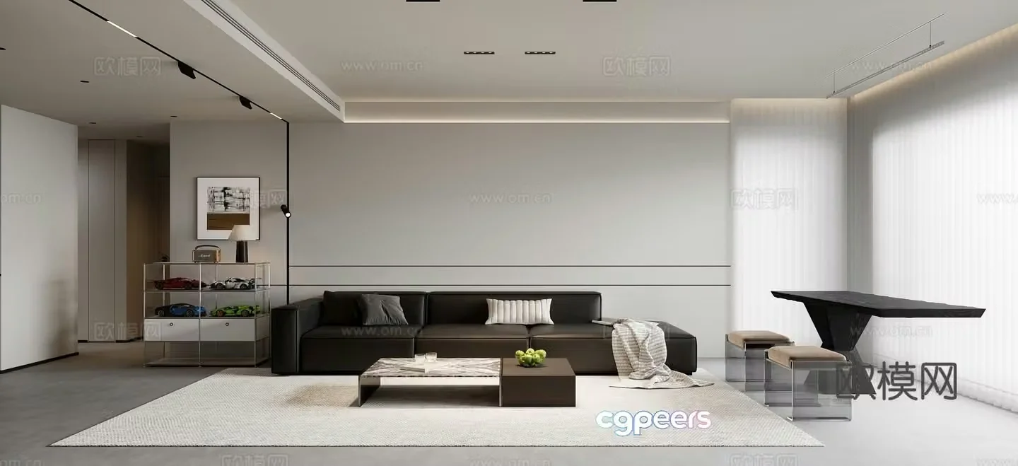 Modern living room 3d model