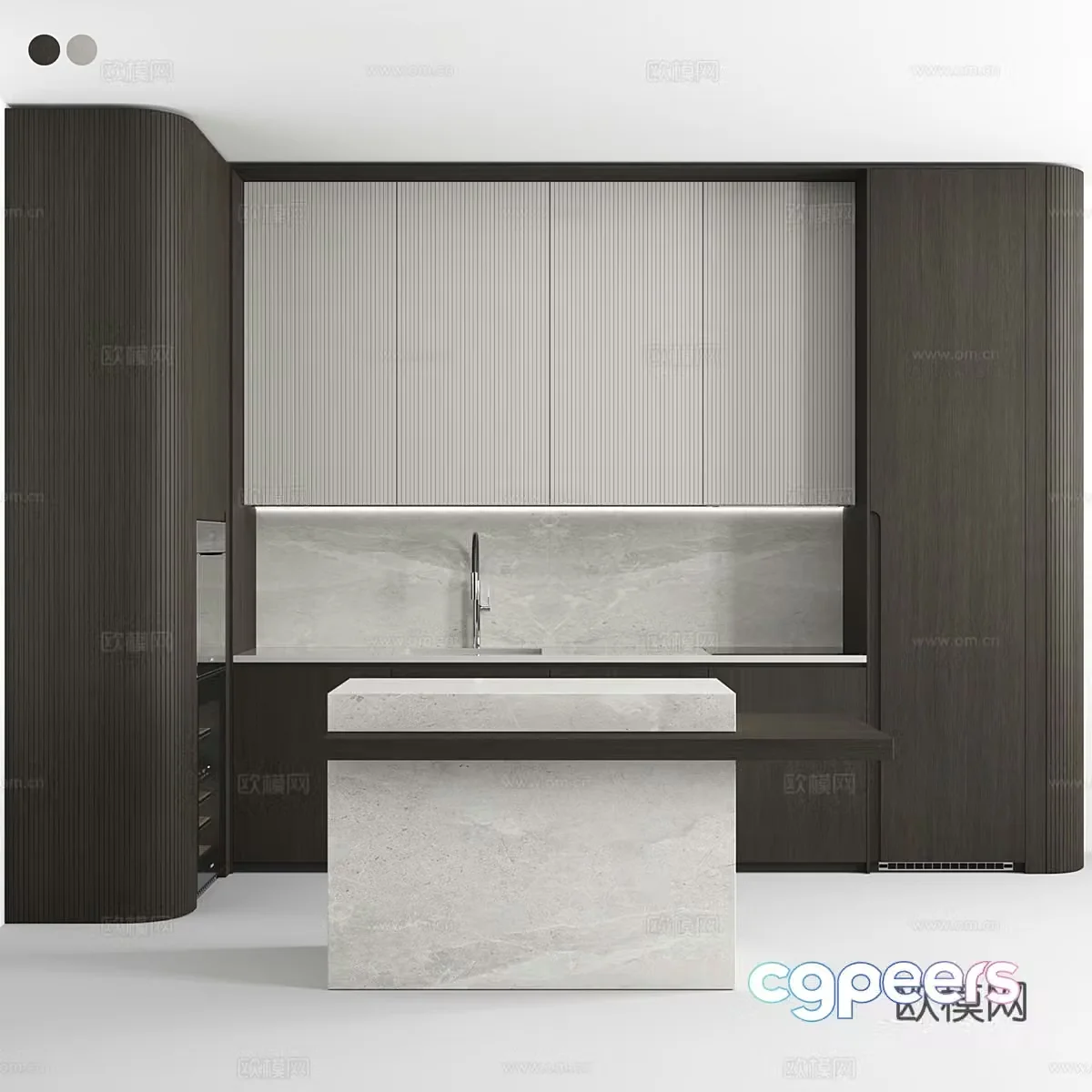 Modern Italian cabinet 3d model