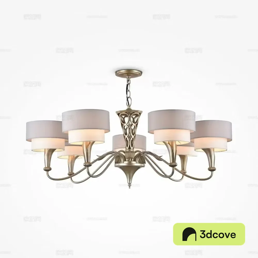 Modern light luxury fabric chandeliers
