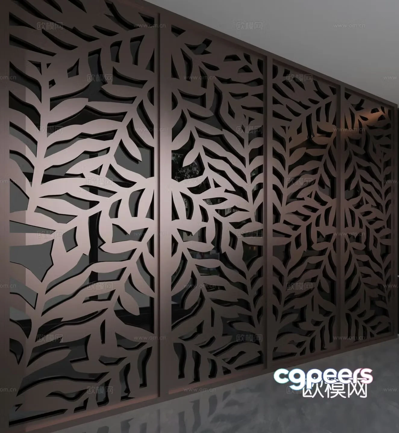 Modern background wall 3d model