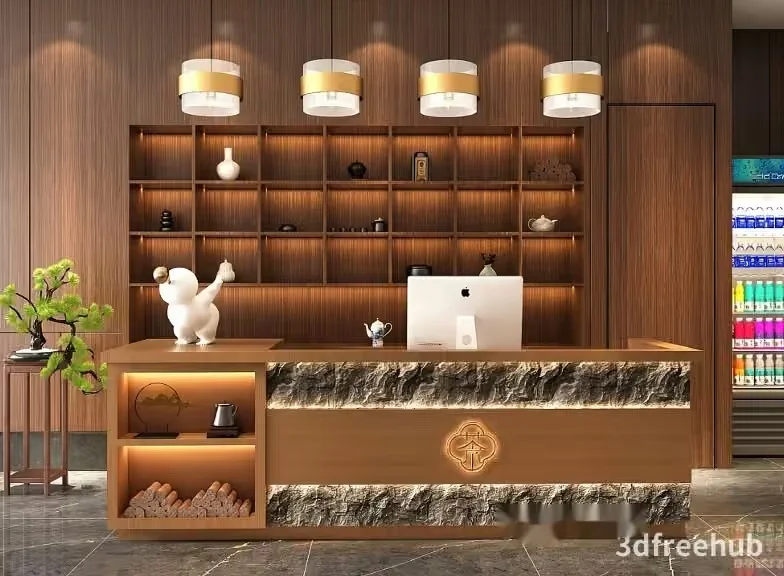 Modern Reception Desk 3D Model – 18981 – VRAY Render