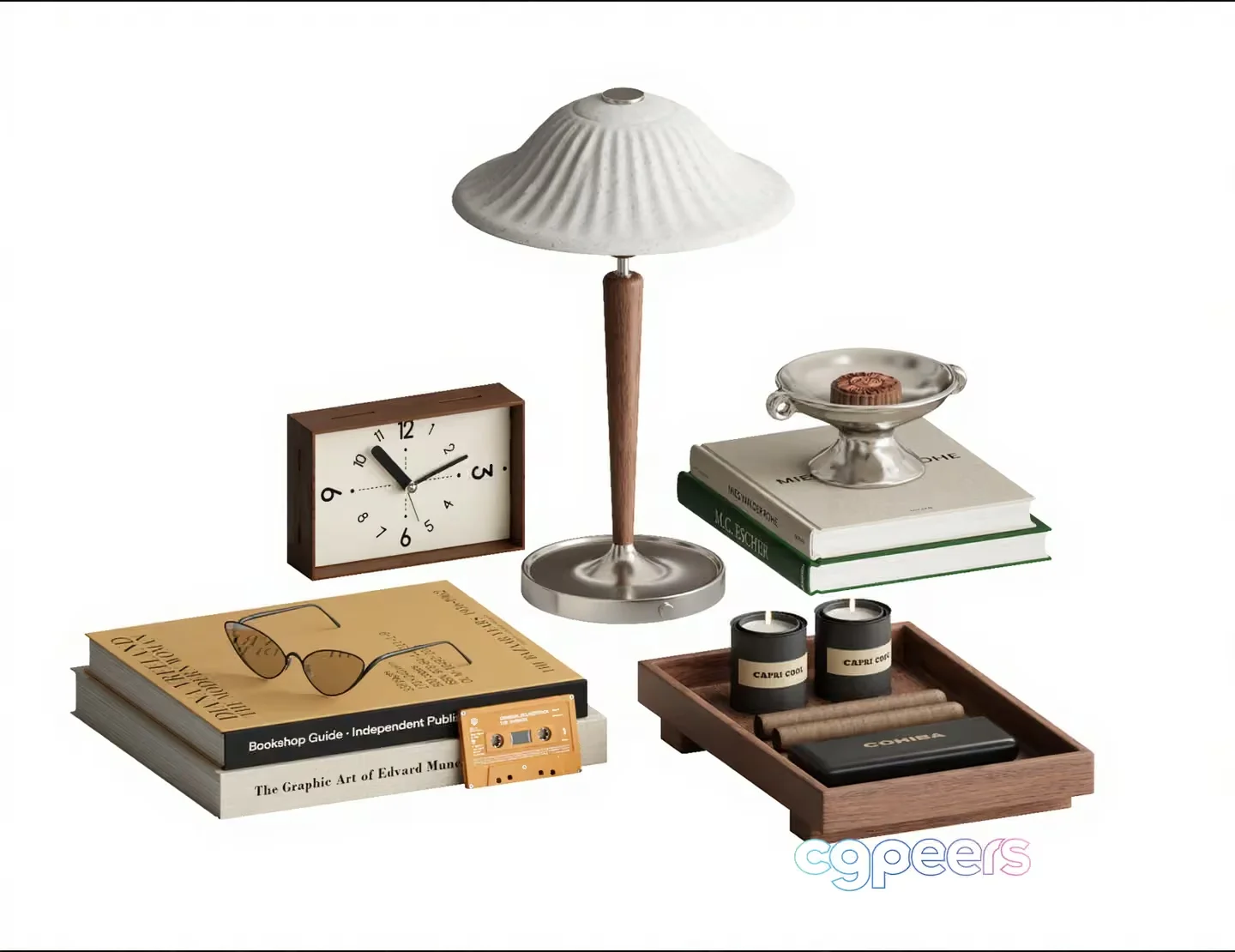 Mid-Century Modern Decor 3D Model – 20998 – VRAY Render