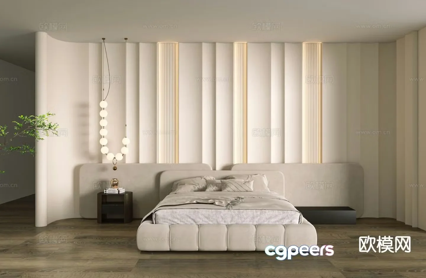 Modern bedroom master bedroom 3d model