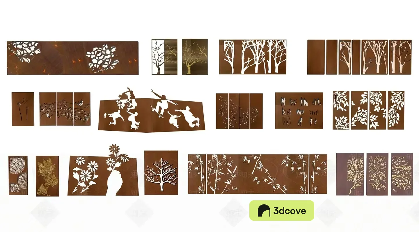Brown And White Art Pieces
