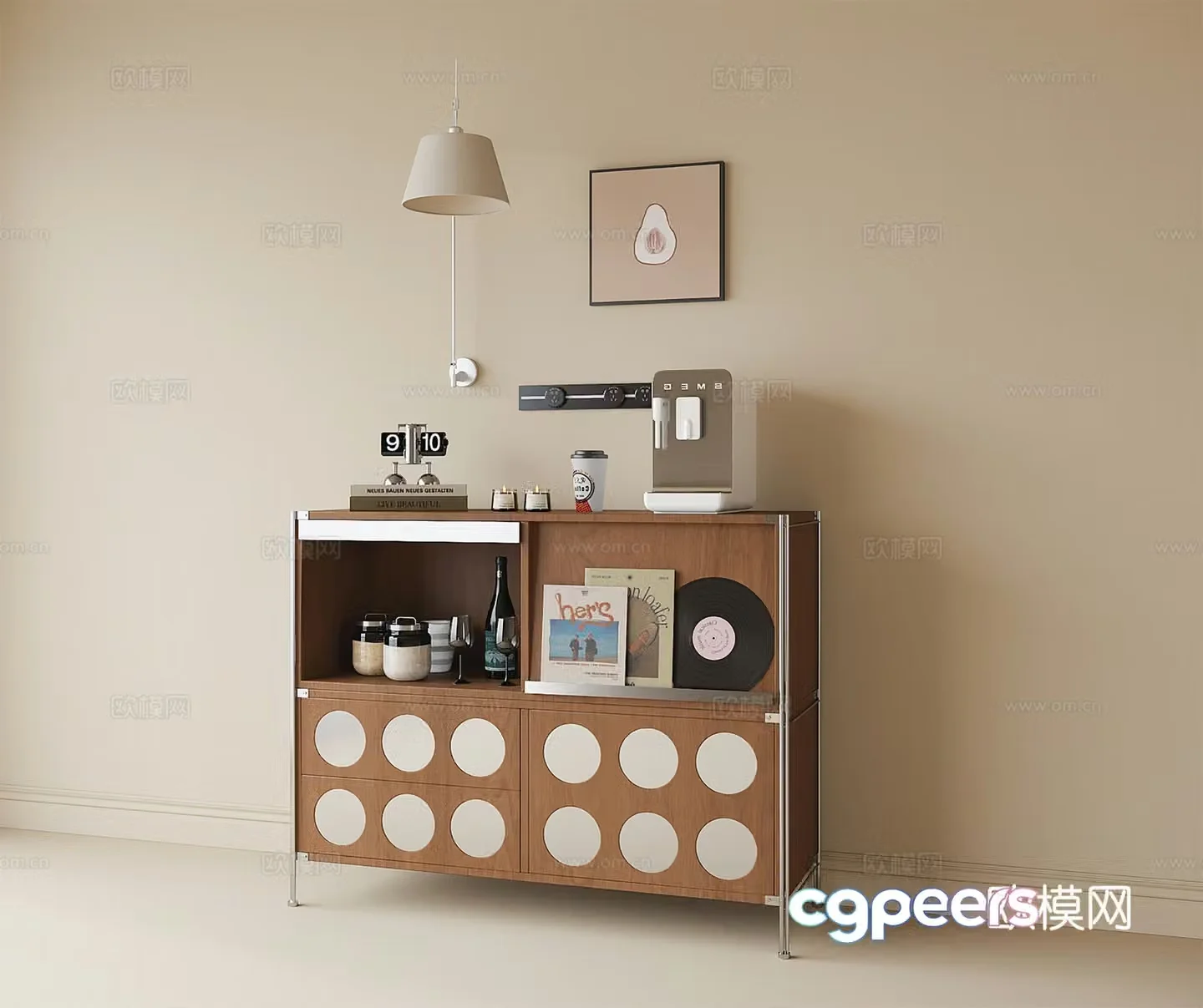 Modern side cabinet porch cabinet decorative cabinet side cabinet 3D model